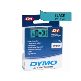 Dymo 45809 45809 19mm x 7m Black on Green Tape