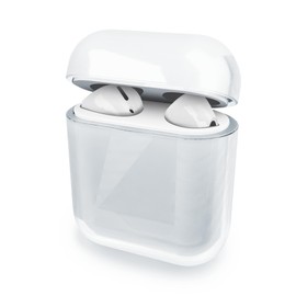 subtel® Durchsichtige Schutzhülle kompatibel mit AirPods + kompatibel mit AirPods 2 Hülle - Crystal Clear Ladeschale Case: Transparent, klarsichtig - Airpod Tasche Ladecase Cover Etui Airpodscase