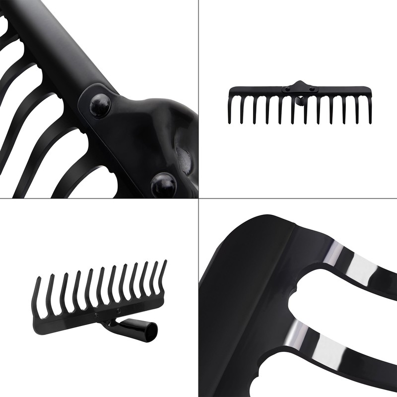 KADAX Garden Rake without Handle, Metal Garden Rake, Lawn Rake