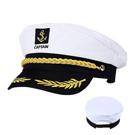 Yacht Captain Hat,Costume Accessory for Navy Masquerade Party,Marine Admiral Adjustable Hat