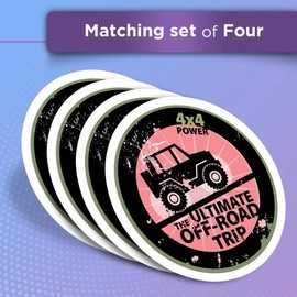 Vinyl Stickers (Set of 2) 10cm - Off Road Vehicle Safari 4x4 Fun Decals for Laptops,Tablets,Luggage,Scrap Booking,Fridges #4444