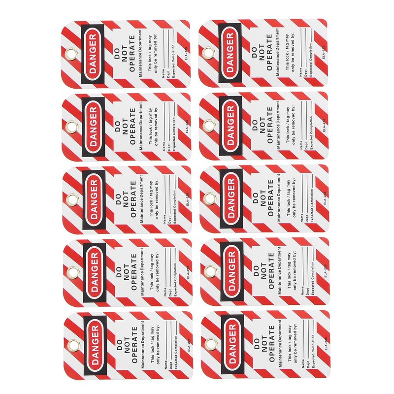 Safety Label, Hazard Label 10 Pieces Front/Back Label Security Label