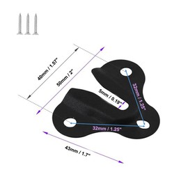 ZAAWUUT Heavy Duty Keyhole Hangers, Picture Frame Buckle, Hanger Bracket, Cup, Keys, Coat, Wooden Board, Wall Mount, Keyhole Hanging Plate, Pack of 10 (Matte Black)