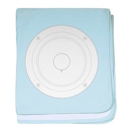 CafePress Musical Amplifier Speaker in Outline Baby Blanket, Super Soft Newborn Swaddle