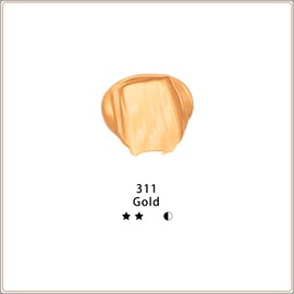 Artecho Acrylic Paint, Gold, 120 ml, Waterproof and Lightfast, Quick-Drying, Acrylic Paint for Canvas, Wood, Fabric, Crafts, Leather and Stone