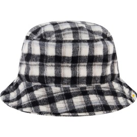 Concept One Women's C & C California Bucket, Check Plaid Packable Travel, Wide Brim Summer Hat, Black, One Size
