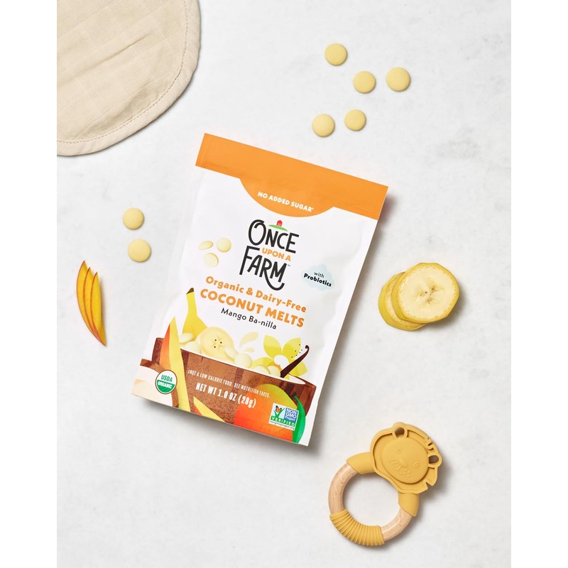 Once Upon a Farm Organic Coconut Melts, Mango Ba-nilla, 8ct