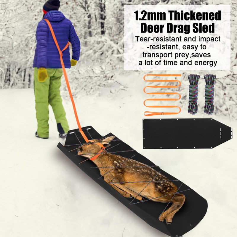 WinnerWhy 6 pcs Deer Drag Sled Game Glide Deer sleds