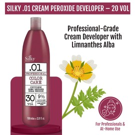 SILKY Technobasic .01 Color Developer- Liquid Hair Developer with Squalane to Hydrate & Protect the Scalp- Hair Developers Boost Softness & Shine- Discover a Gentle Hair Color Developer Today- 30 Vol