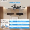 Autoday Ceiling Fans with Lights, 42 Inch Low Profile Ceiling