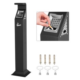 AIWFL Outdoor Trash Receptacle Commercial Vertical Trash Can with Removable Inner Barrel Floor Standing Ash Receptacle for Outside Home Sidewalks Roadside Hotel Scenic Area