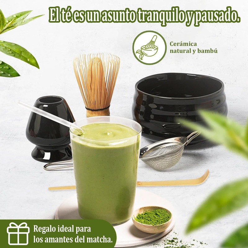 Matcha Kit, Juego de Matcha de Cuatro Piezas, Batidor de