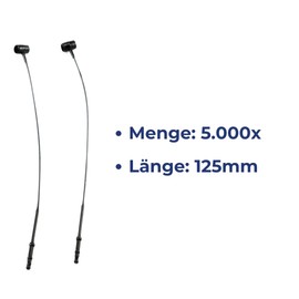 5000 EPO52 125 mm Loop Pins – Made from Black Plastic [FSI 125 Safety Drop Black)