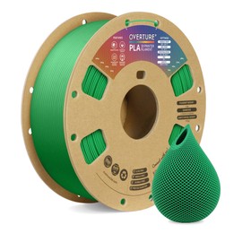 OVERTURE PLA Filament 1.75mm, Neatly Wound 3D Printer Filament 1kg Spool (2.2lbs), Dimensional Accuracy +/- 0.02 mm, Fit Most FDM 3D Printers (Green)