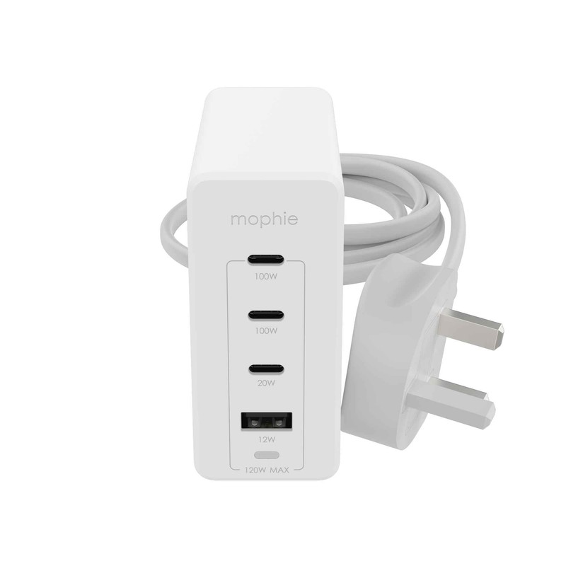 ZAGG mophie Speedport 120W 4-Ports USB-C & USB-A Fast Charger,