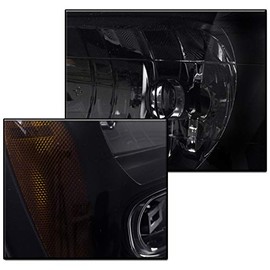 ZMAUTOPARTS For Chevy Trailblazer Crystal Style Headlights Black/Smoke