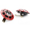 2 x 12V RED HORNS ELECTROMAGNETIC KLAXONS WITH BRACKETS /NO