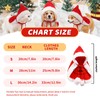 Dog Christmas Outfit with Hat Cat Santa Claus Cloak Costume
