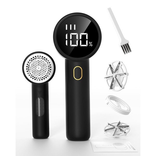 Fabric Shaver, Lint Remover Rechargeable, Electric Portable Sweater Defuzzer with