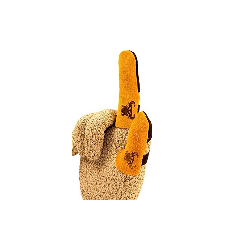 G & F Products 8128M Cowhide Leather Guard Finger Protection,