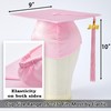 TngHui Unisex Shiny Pink Graduation Gown Cap with Tassel 2024