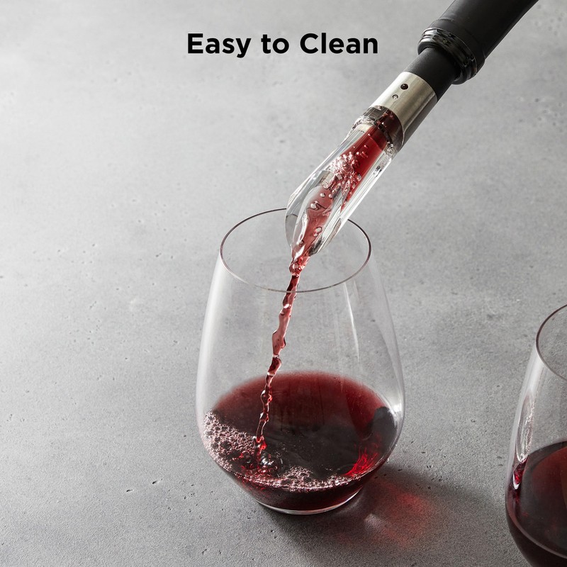 Rabbit W6127 Wine Aerator and Pourer, Clear and Stainless Steel
