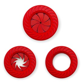 CB Push Start Button Cover, Rotary Gear Cool Metal Decoration Protective Interior Accessories, Universal Car Motorcycle Spin Push Button Cover, Matte Red