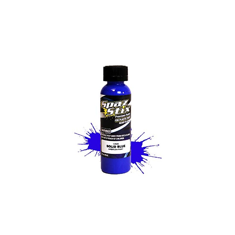 Spaz Stix Solid Airbrush Paint, Blue, 2-Ounce