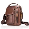 MANNUOSI Men's Shoulder Bags Leisure Fashion Genuine Leather Crossbody Bag,