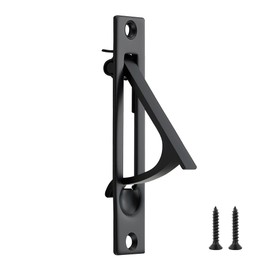 JOY DECOR 1 Pack Pocket Door Pull Solid Pocket Door Flush Edge Pull Pocket Door Handles in Matte Black
