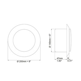 EUROPLAST Diameter 150 mm, white plate valve, exhaust air ceiling valve, ventilation made of sheet steel, wall, valve disc, ventilation