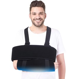 BSMKD Inmovilizador de Hombro Adulto Ajustable, Cabestrillo para Brazo Izquierdo y Derecho, Soporte de Antebrazo para Hombro, Ajustable, Transpirable, Talla única, Ideal para Lesiones y Post-cirugía