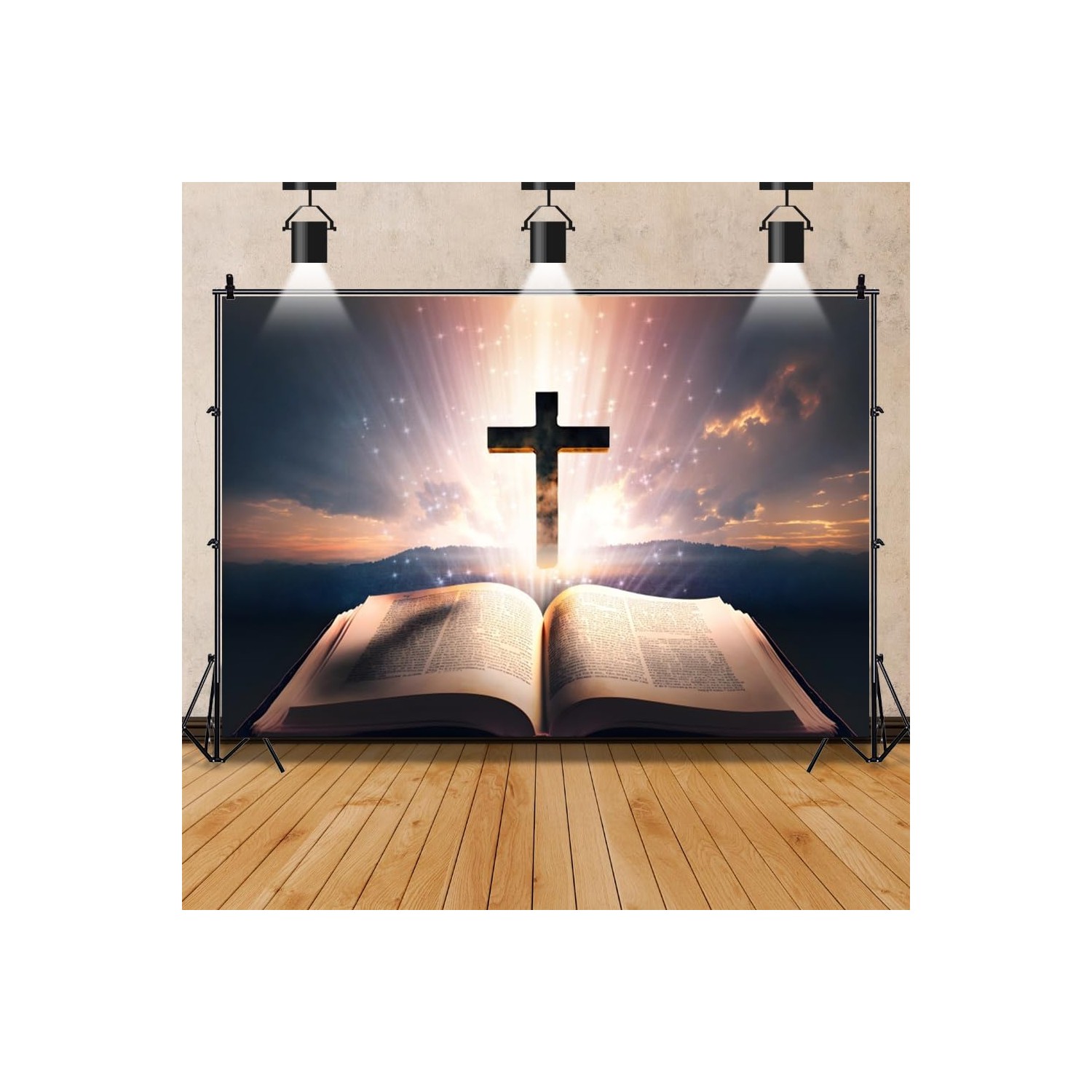 Mestiker 7x5ft Opened Bible Book Backdrop Biblical Background for ...