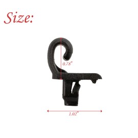 RLB-HILON Door Sun Shade Hook Clip Compatible with Honda Pilot 2009 to 2015 Year, 83740-SZA-A02ZA, Black Color, 4PCS