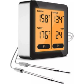 Cappec Smart Wireless Meat Thermometer with Dual Probe Bluetooth 100ft Range