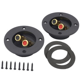 Mipcase 2pcs Speaker Box Terminal Connector Gold Plated Way Speaker Wire Adapter for Easy Connection to Subwoofer Box Material Quick Connect Design