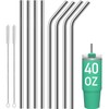 Stainless Steel Straw & Cleaning Brush Set, 5/10pcs/set Reusable Extra