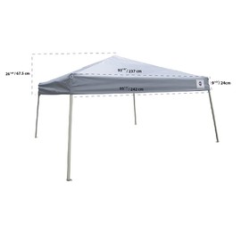 Impact Canopy 10x10 Slant Leg Pop up Canopy Tent Gray-No Sidewall