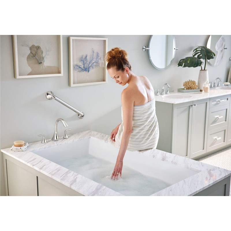 Moen YG2818CH Bathroom Safety 18-Inch Stainless Steel Transitional Bathroom Grab