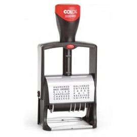 Athena Stamps Ltd Heavy Duty colop Dater/Interchangeable Office Words self Inking Stamp Black Ink