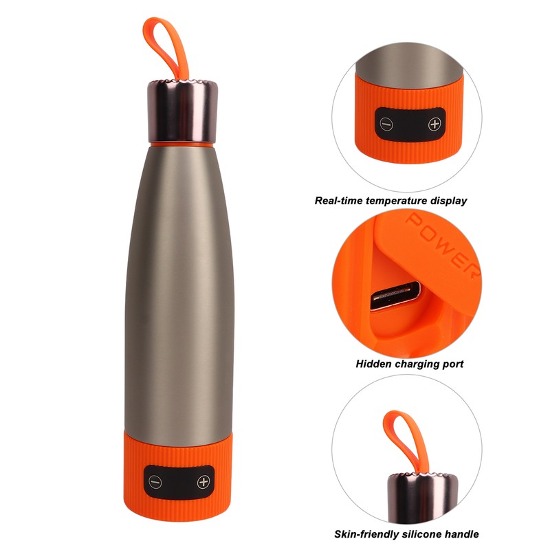 350ml Thermostatic Bottle Warmer Stainless Steel Insulated Water Cup Bottle