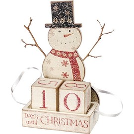 Primitives by Kathy Nordic Countdown Block, Snowman