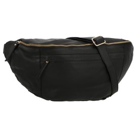 Gusti Esben Leather Belt Bag for Men and Women, Waist Bag, Festival Bag, Handbag, Leather, black, Retro