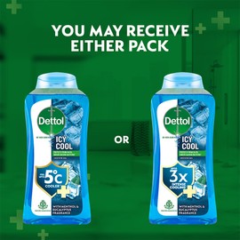 Dettol Icy Cool Body Wash and Shower Gel - 250ml | Soap-Free Bodywash | 12h Odour Protection