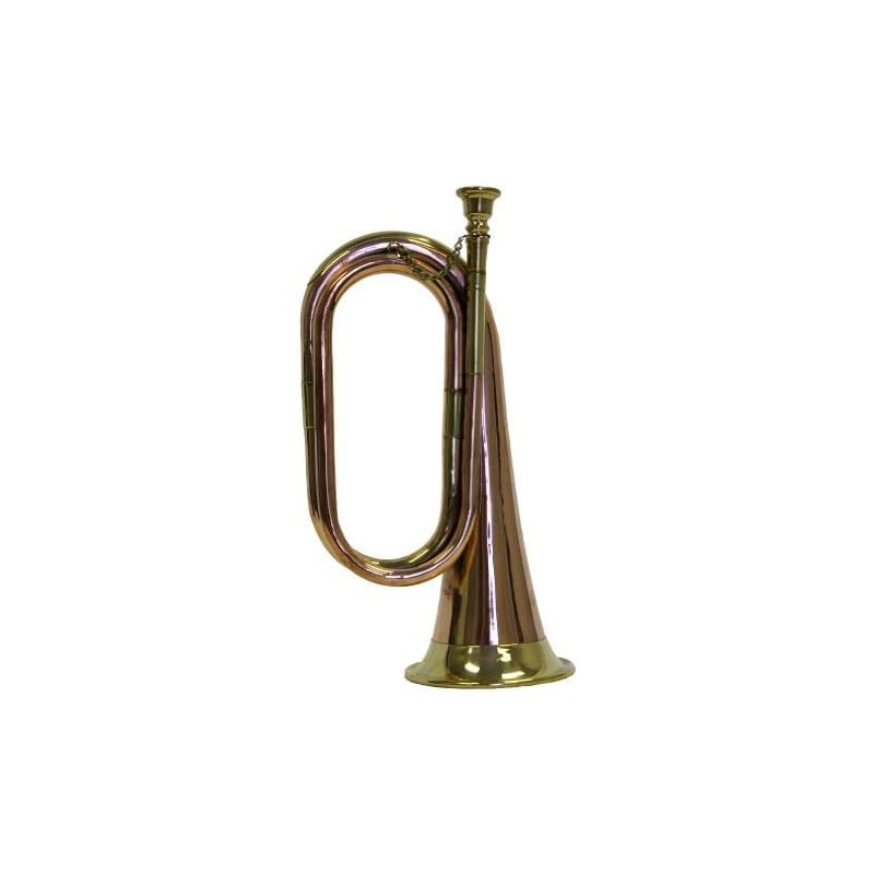 Handmade Full Size Pure Brass Bugle To Play Brown