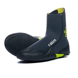 C Skins 2023 Junior Legend 3.5mm GBS Zipped Round Toe Wetsuit Boot Boots - Graphite Flash Green Black - Unisex