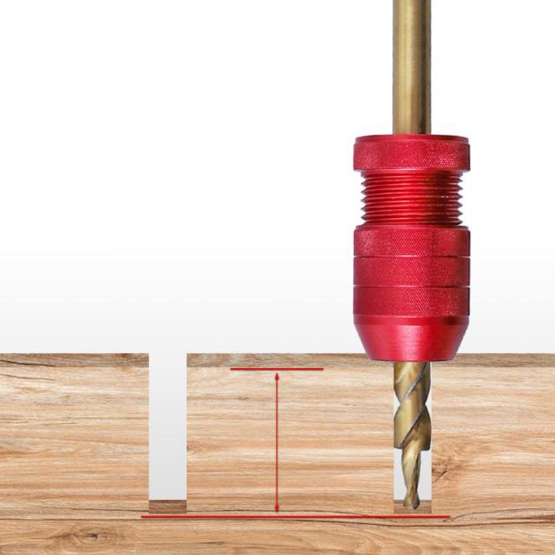 2Pcs Drill Depth Stop Collar Set Metric 2‑11mm Adjustable Limit