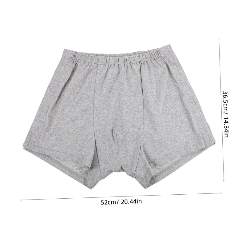FRCOLOR Men's Comfortable Cotton Briefs for Elderly Bed Rest Washable