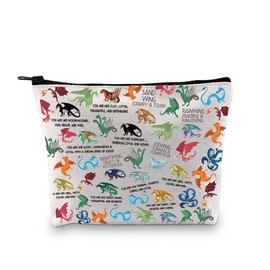 PXTIDY Wings Fire Book Lover Gift Wings Fire Dragon Makeup Bag for Dragon Lover Wings Fire Manga Series Tribes Novel Cosmetic Bag