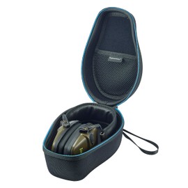 Supremery Case Compatible with Honeywell Howard Leight Impact Sport Hearing Protection Earmuffs Case Protective Case Robust Protective Storage Bag, black-blue, Modern